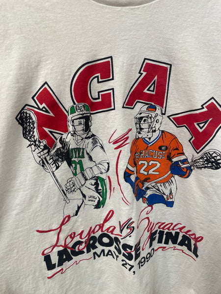 Rare Vintage 1990 Syracuse Lacrosse T Shirt XL TS477