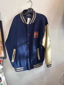 Vintage Syracuse Varsity Jacket w/ Leather Sleeves Large J328