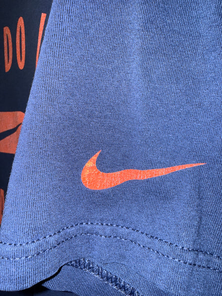 Vtg Nike SU Just Do It S/S T-Shirt Navy L USA TS781