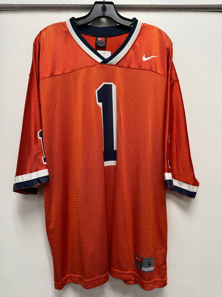 Vtg '90's Nike SU #1 Football Jersey Orange L J341