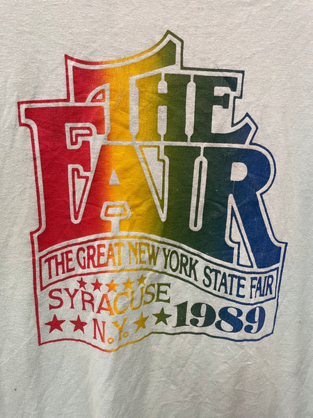 State Fair Green Vintage Tee L TS493