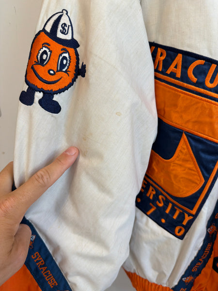 Vintage Syracuse University Full Zip Pro Player Tape Jacket Large J337