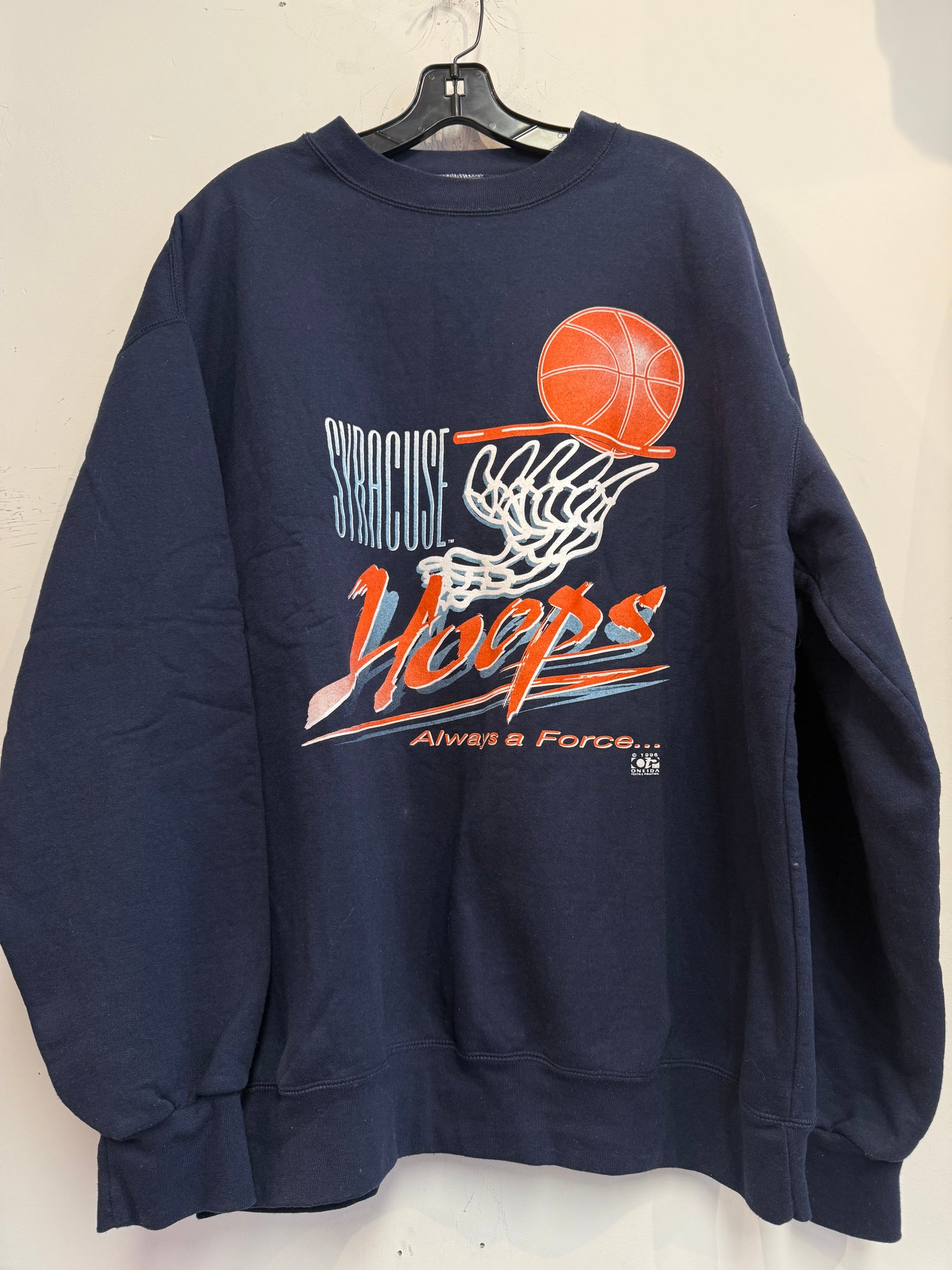 Vintage Navy Syracuse Basketball Crewneck XL/2XL SS1098