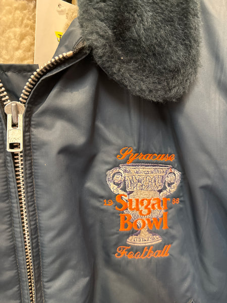 Vintage Syracuse Football 1988 Sugar Bowl Bomber Jacket XL J310