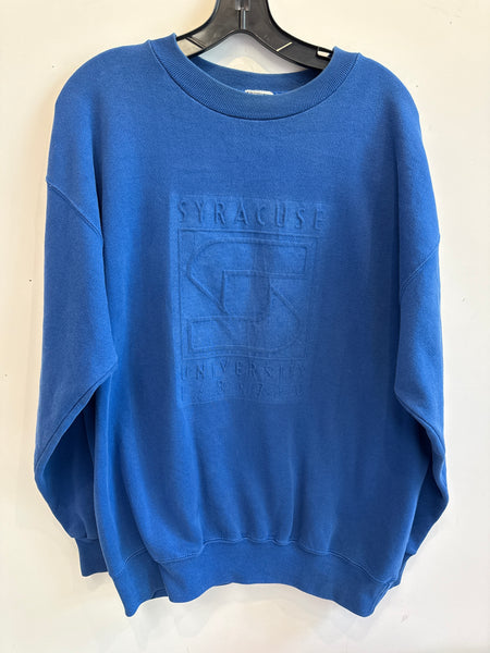 Vintage Royal Blue Pressed Sweatshirt Large SS1218