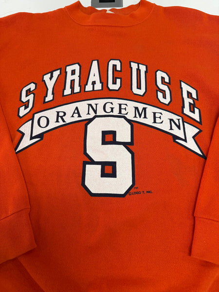 Vintage SU Orangemen "S" Crewneck Sweatshirt Orange L USA SS1238