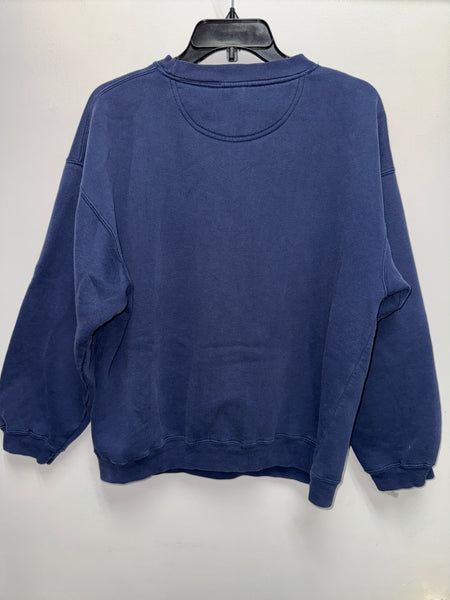 Vtg SU Orangemen Football Interlocking "S" Stitched Crewneck Navy M SS1283