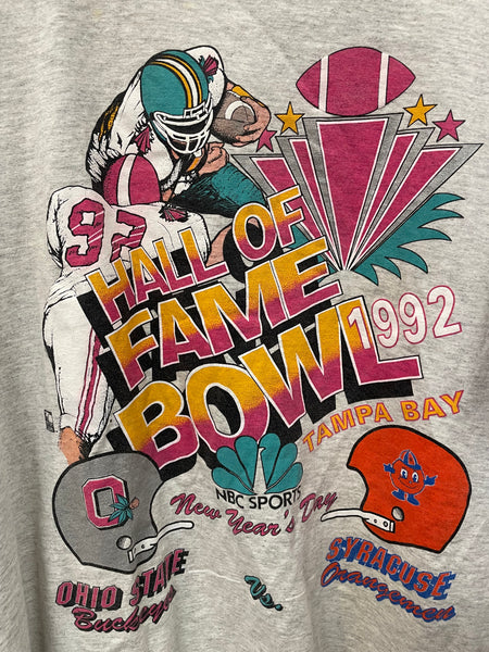 Vintage Syracuse 1992 Football Hall of Fame Bowl T Shirt XL TS471