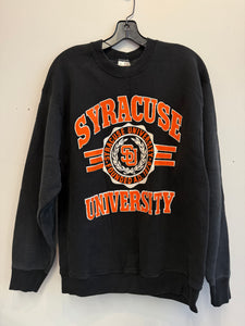 Vintage Black Syracuse University Seal Sweatshirt Large SS1174