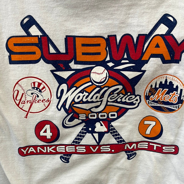 Vintage 2000 Subway Series Yankees vs. Mets T Shirt Small Y22