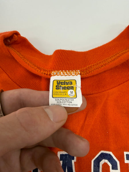 Vintage SU Orangemen Football Cherry Bowl '85 S/S T-Shirt Orange S/M TS637