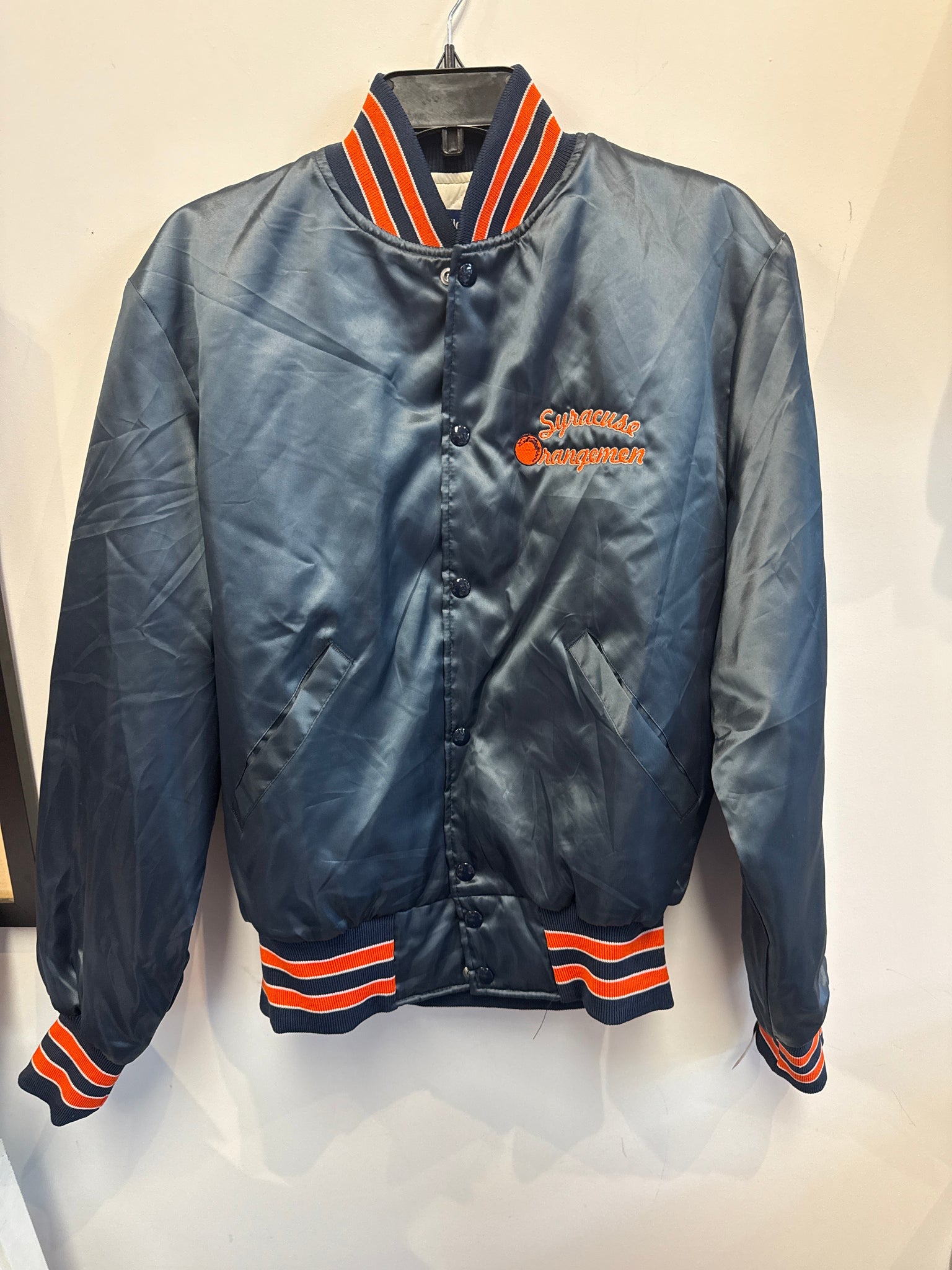 Vintage Satin Syracuse Orangemen Bomber Jacket Medium J327