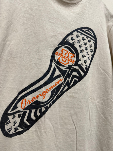 Vtg SU Orangemen Otto Sole S/S T-Shirt White L USA TS665
