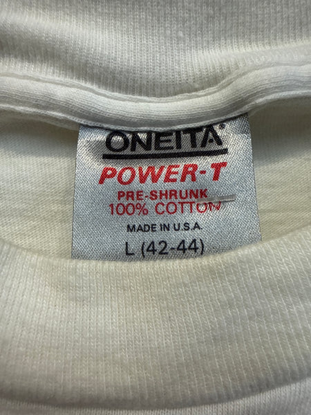 Vintage Syracuse Orangemen Otto University Seal T-Shirt White L TS629