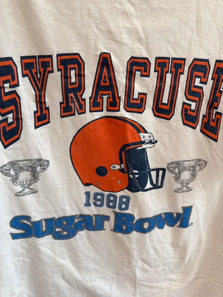 Vintage 1988 Sugar Bowl Syracuse Football T Shirt L/XL TS559