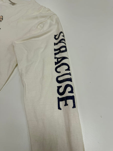 Vtg SU Saltine Warrior L/S T-Shirt White Large USA TS640
