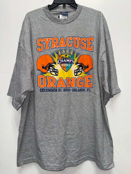 Vintage 2004 Syracuse Football Champs Sports Bowl T Shirt 2XL TS664