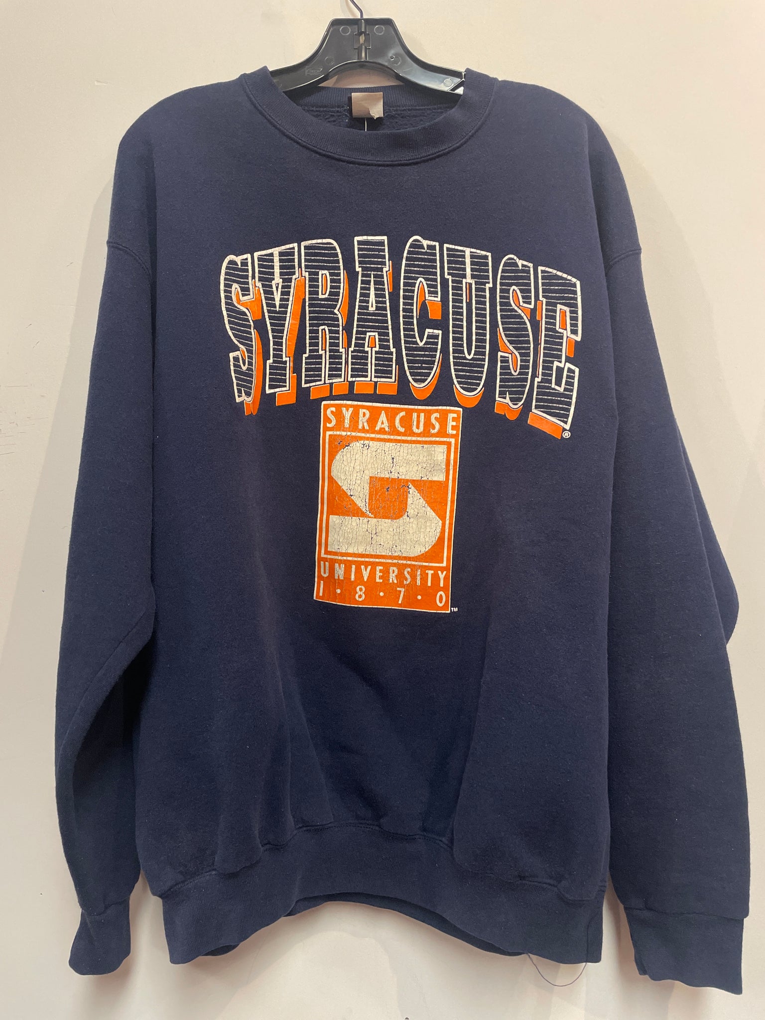 Vintage Navy Syracuse Sweatshirt w/ old logo XL SS1052