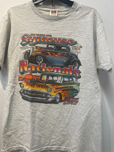 Vintage Syracuse Cars Nationals Gray Tee Shirt L TS507