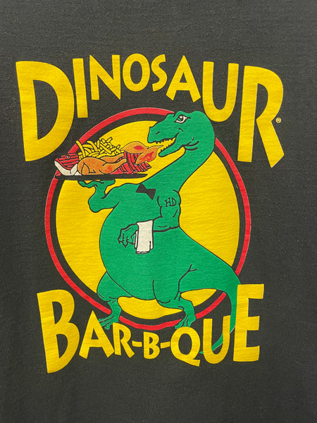 Vintage Dinosaur Bar-B-Que Black Long Sleeve Tee L TS492