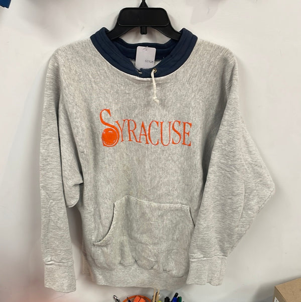 Vintage Gray Syracuse Mock Neck Sweatshirt Large - SS929