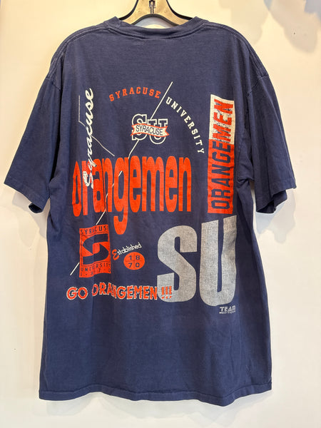 Vintage Double Sided Allover print Syracuse T Shirt XL TS571