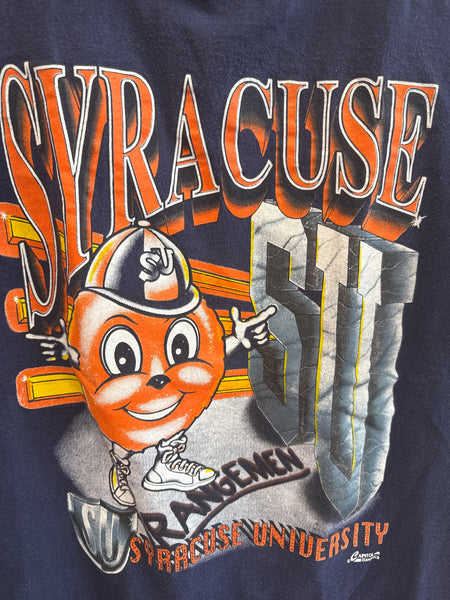 Vintage Artsy Crazy Graphic Syracuse University T Shirt XL TS557