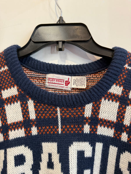 Vintage Plaid Syracuse Cliff Engle Sweater Large SS1180