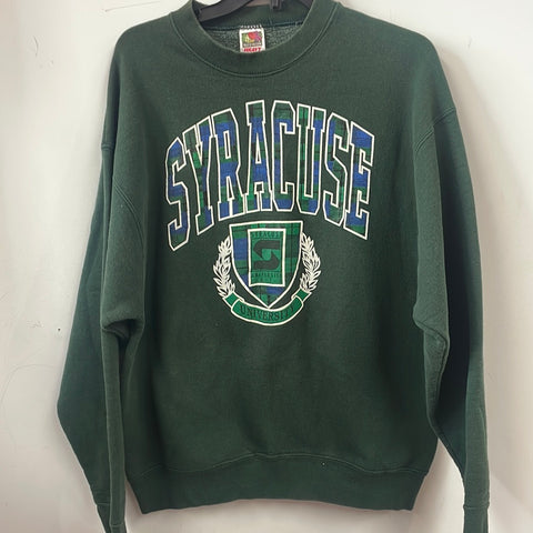 Vintage Green Plaid Syracuse Sweatshirt XL SS984