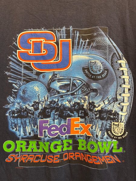 Vintage Syracuse Football Orange Bowl Game T Shirt Medium TS570