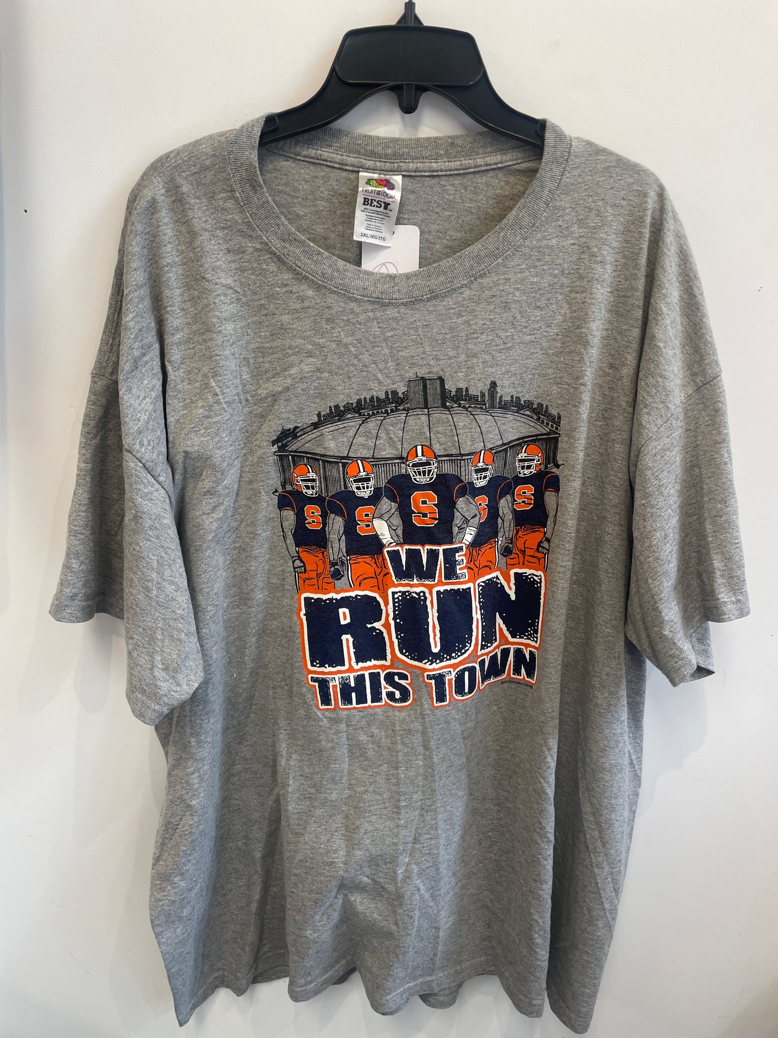 Gray We Run this Town T-Shirt 3XL