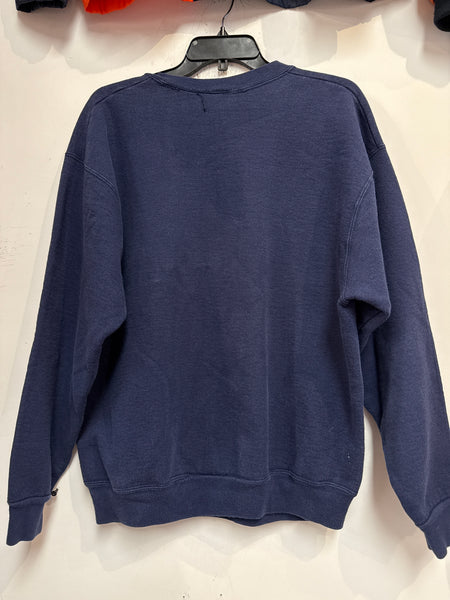 Vintage Syracuse University Interlocking "S" Sweatshirt Navy Blue Large USA SS1112