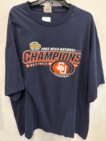 Official 2002-2003 Schedule Syracuse Basketball Champions double sided T-Shirt TS541
