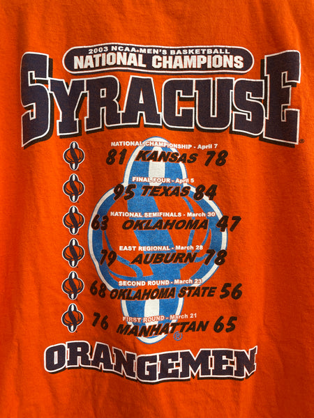 Vintage Syracuse Basketball 2003 Champs T Shirt 2XL TS522