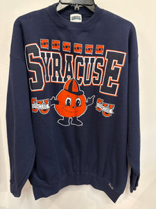 Syracuse Otto Banner Interlocking S Sweatshirt Navy Blue XL USA SS1118