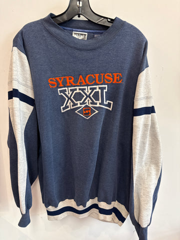 Vintage Syracuse Sweatshirt w/ Striped Detail XL SS1147