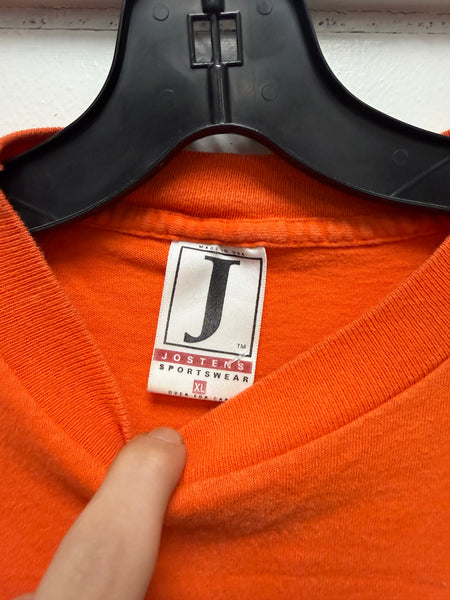 Vtg SU Carrier Dome Football Helmet S/S T-Shirt Orange XL USA TS670
