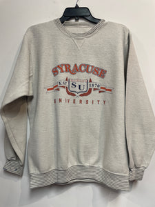 Vintage Gray Est 1870 Syracuse Sweatshirt Large SS1053