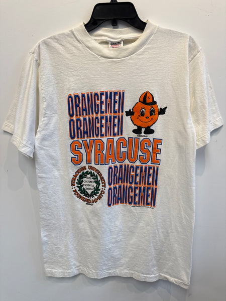 Vintage Syracuse Orangemen Otto University Seal T-Shirt White L TS629
