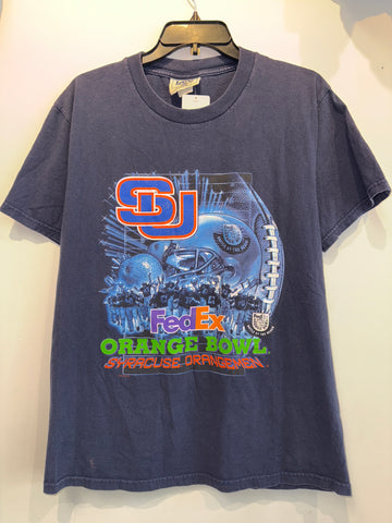 Vintage Syracuse Football Orange Bowl Game T Shirt Medium TS570
