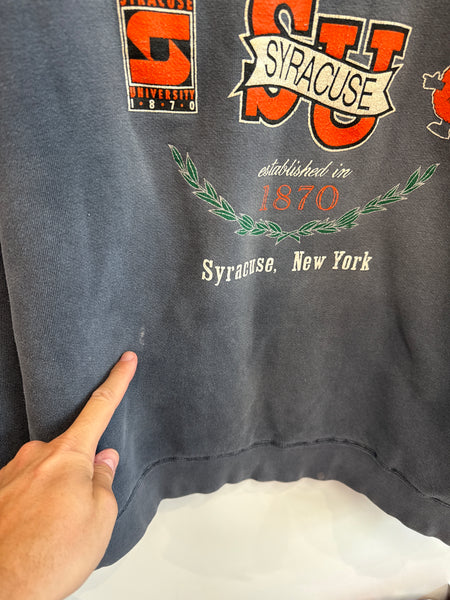 Vintage Blue/Gray Syracuse Orangemen Sweatshirt XL SS1146