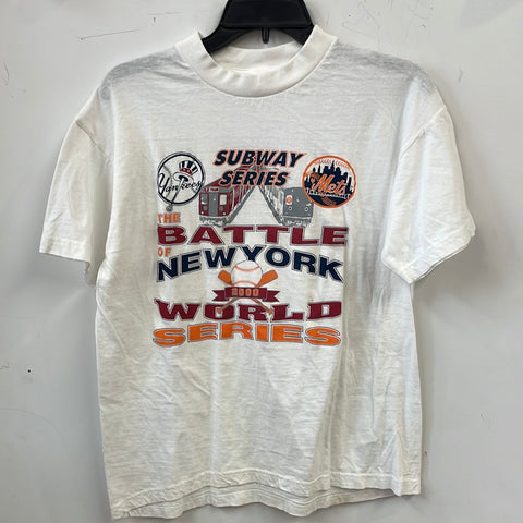 Vintage 2000 Subway Series Mets vs. Yankees T Shirt Med Y21