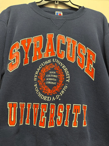 Vintage Syracuse University navy blue crewneck size medium ss1293