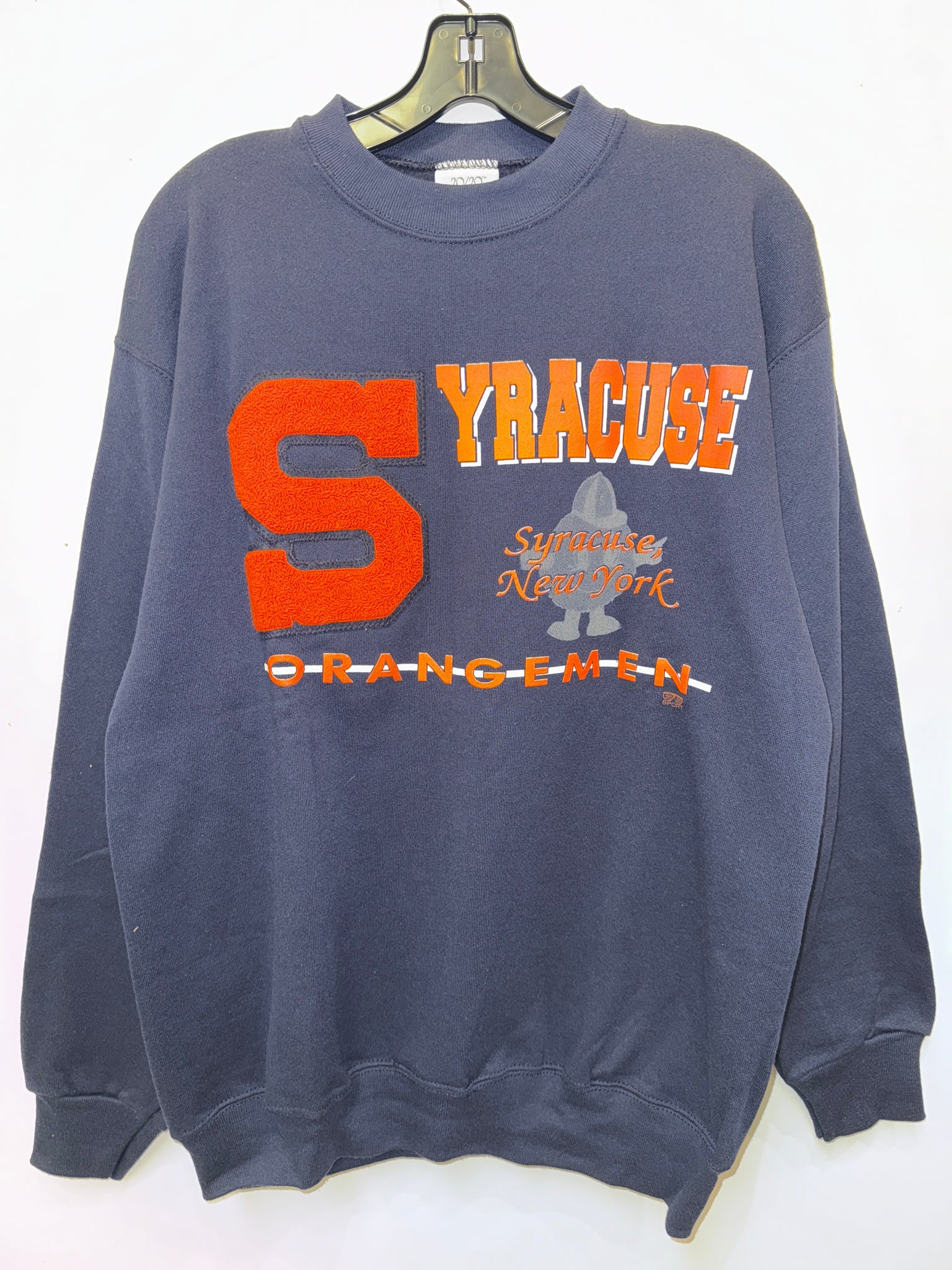 SU Syracuse New York Orangemen Otto “S” Patch Crewneck Navy L SS1898