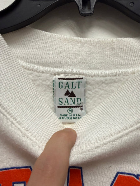 Vtg SU Football Helmet Crewneck Sweatshirt White M USA SS1248