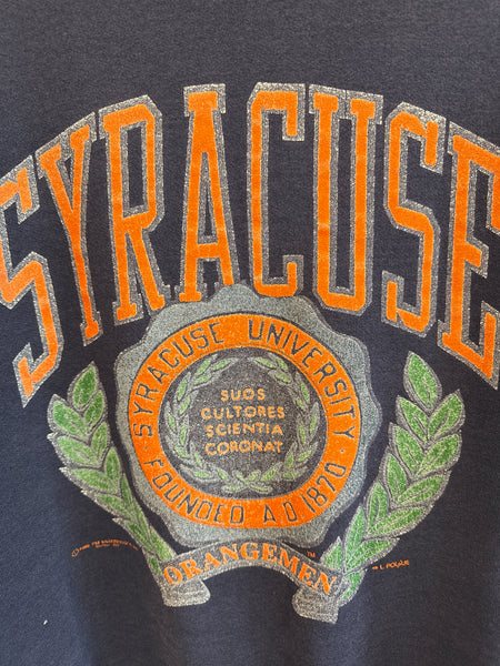 Vintage Syracuse University Double Sided Sweatshirt w/ a seal and Otto Large SS1217