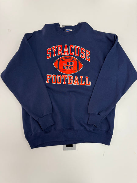 Vintage Syracuse University Football The Big East Sweatshirt Navy XL/2XL SS1225