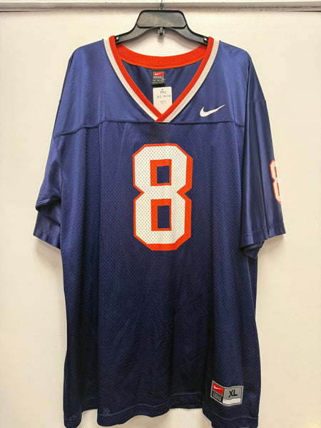 Vtg '90's Nike SU Number #8 Harrison Football Jersey Navy XL J342