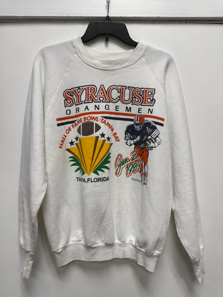 vintage 1989 hall of fame bowl Syracuse University football crewneck size large ss1250
