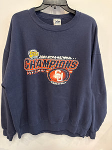 Official 2003 Syracuse Basketball Champions Double Sided Sweatshirt XL/2XL SS1119